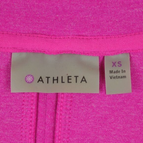 Athleta Rishi Women's XS Pink Full Zip Hooded Thigh Length Activewear Jacket - Picture 8 of 10
